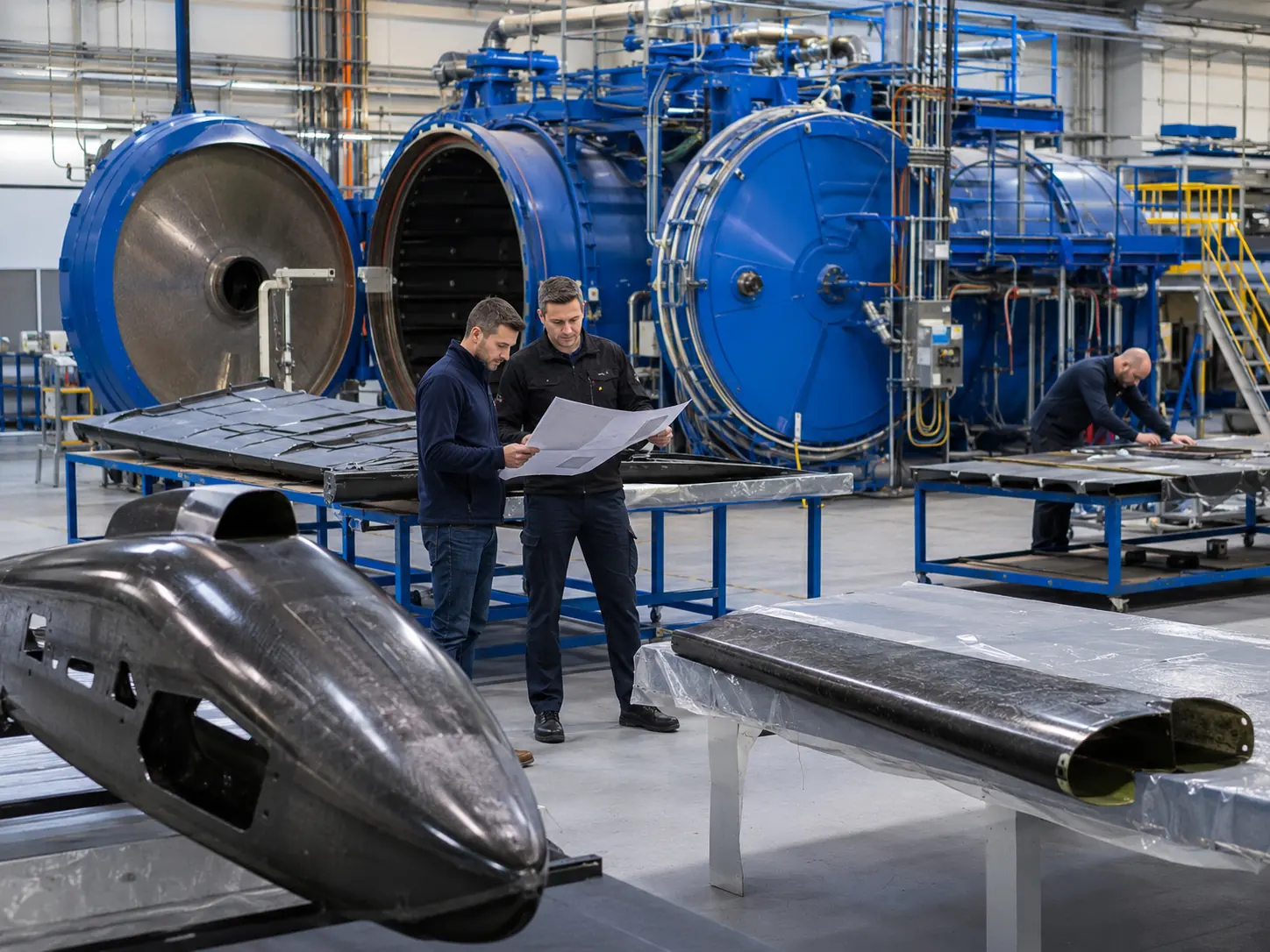 Composite manufacturing equipment for UAV production