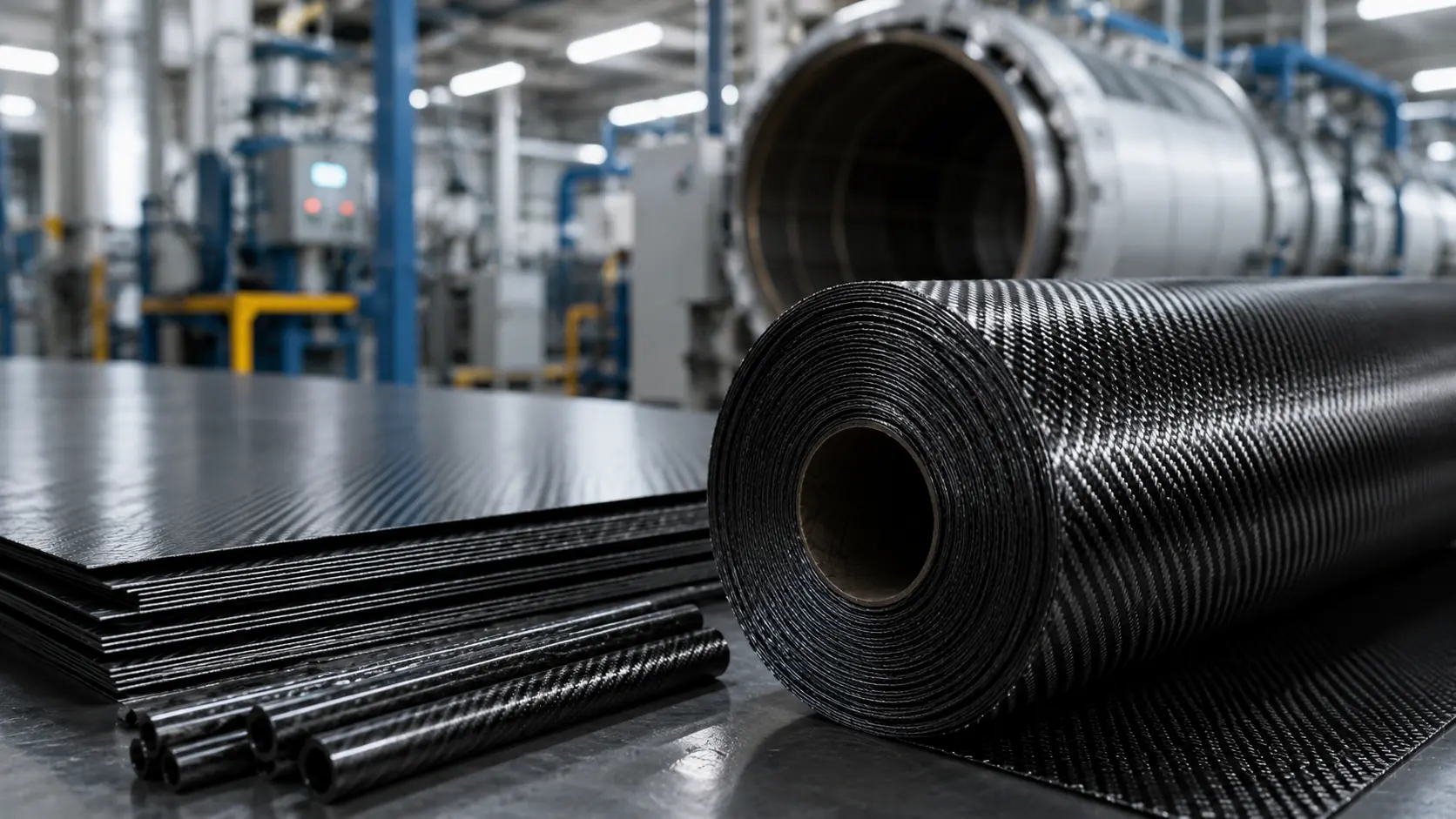 Carbon fiber roll and composite materials