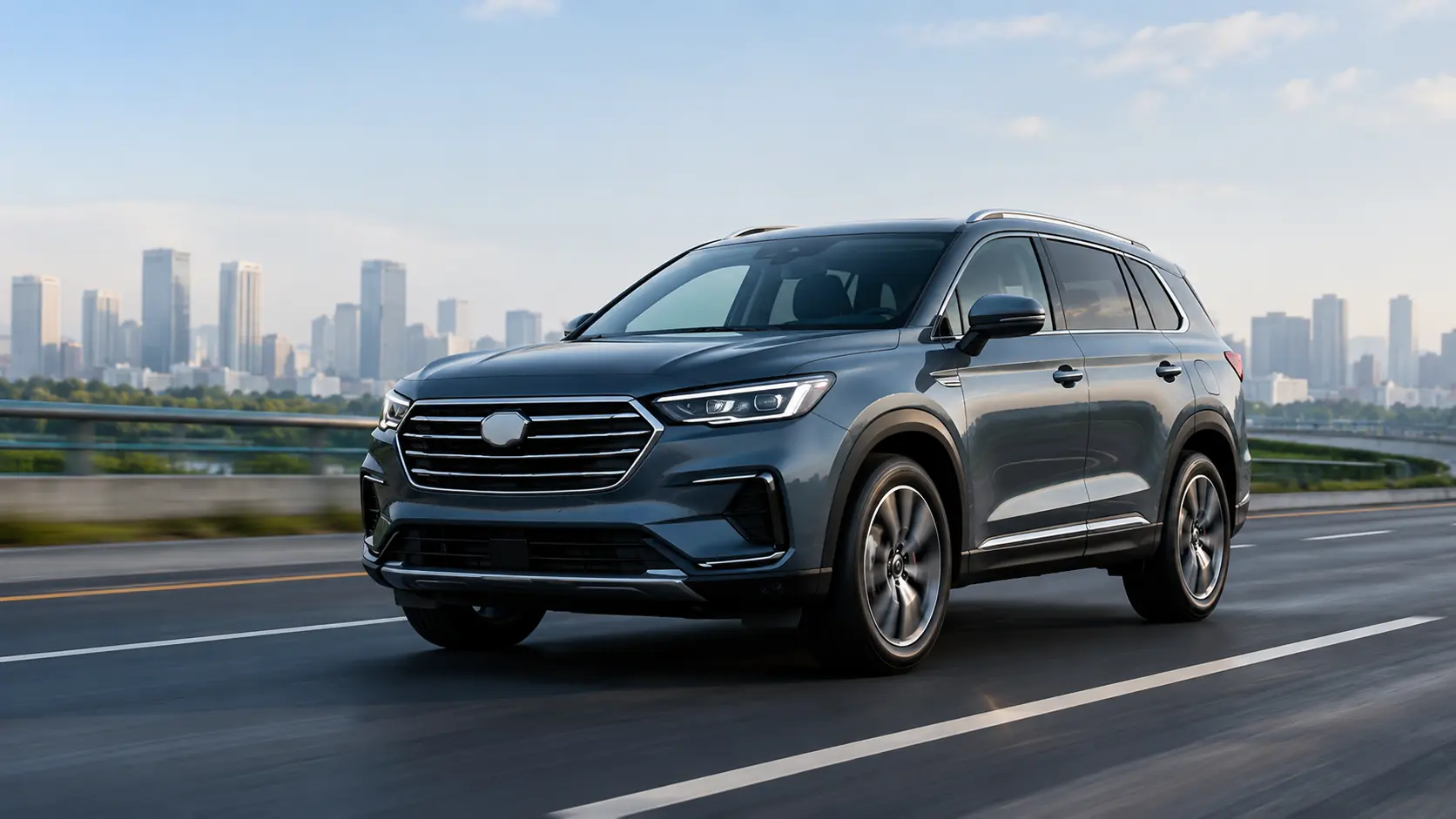 Passenger SUV on road